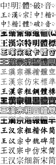 800 Китайских шрифтов