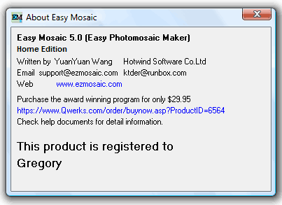 Easy Mosaic 5.0 (Easy Photomosaic Maker) [2005, ENG, PC]